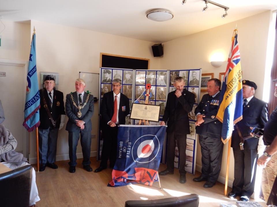 75th anniversary of the battle of britain plaque unveiling RAF Warmwell 152 Hyderabad Squadron 15