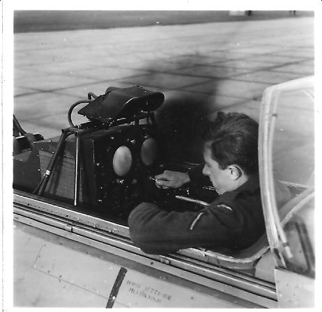 Eric working on radar, 1956