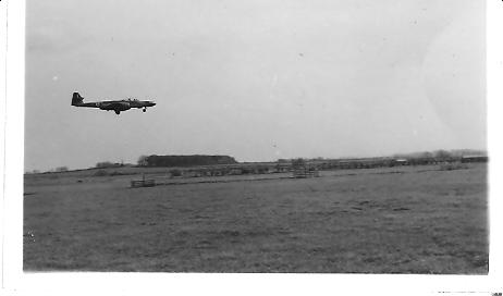 Meteor NF 14 landing RAF Wattisham 1956